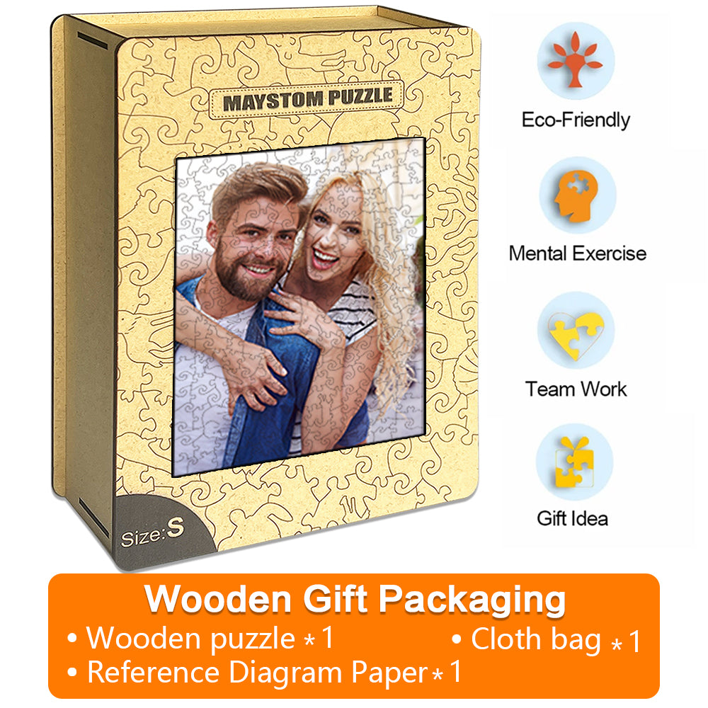 UPLOAD PHOTO CUSTOM WOODEN JIGSAW PUZZLE