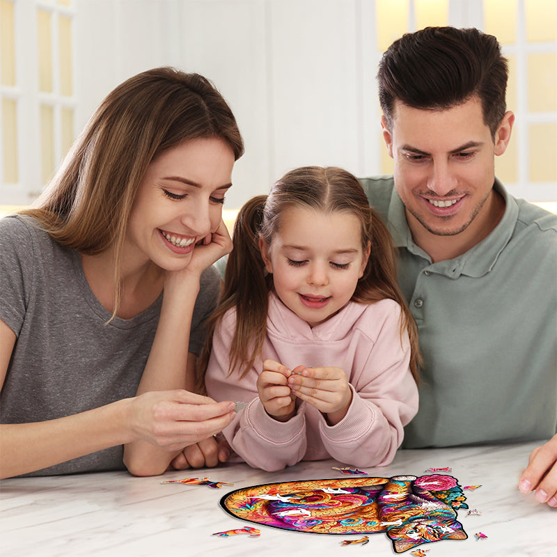 mandala tree of life Wooden Jigsaw Puzzle