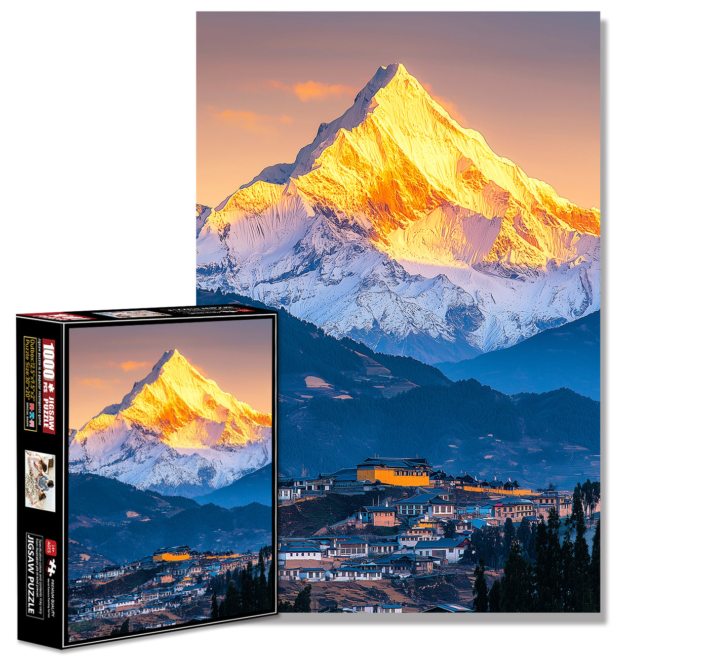 Golden Snow Mountain Jigsaw Puzzle 1000 Pieces