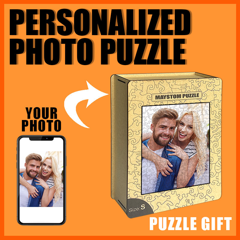 UPLOAD PHOTO CUSTOM WOODEN JIGSAW PUZZLE