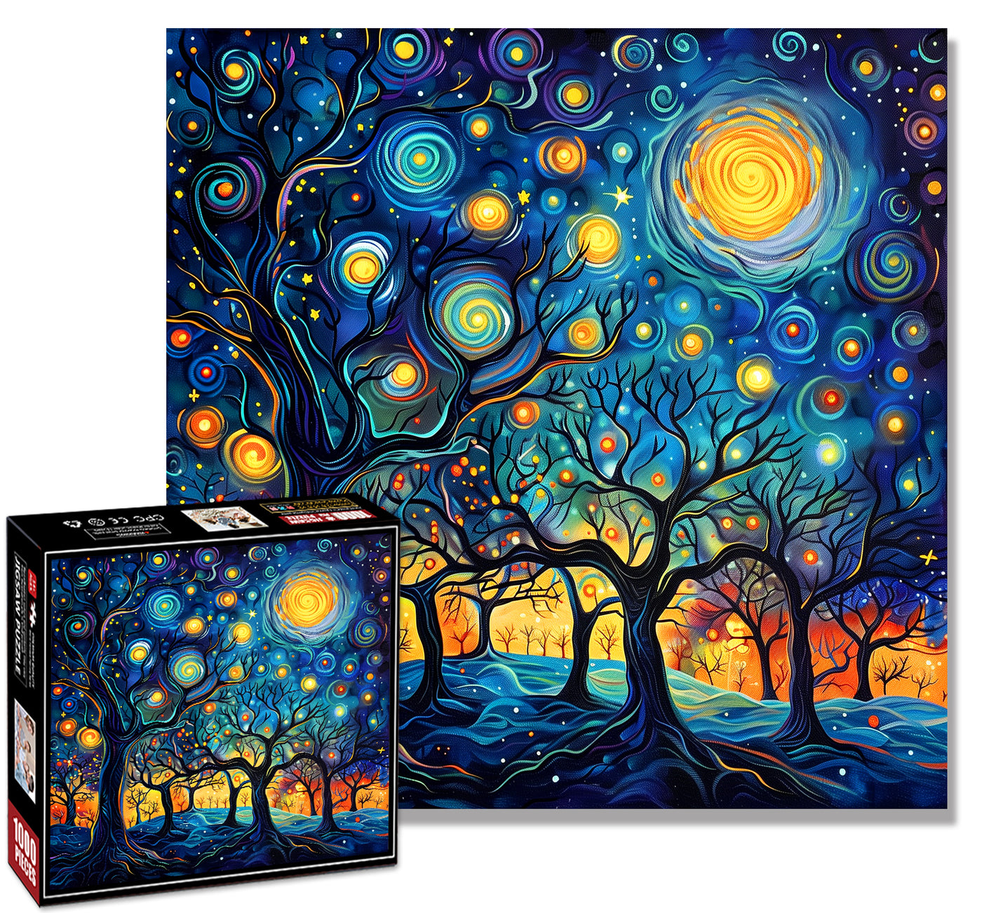 Starry Sky Forest Jigsaw Puzzle 1000 Pieces