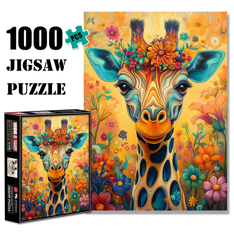 Blue eared giraffe Jigsaw Puzzle 1000 Pieces