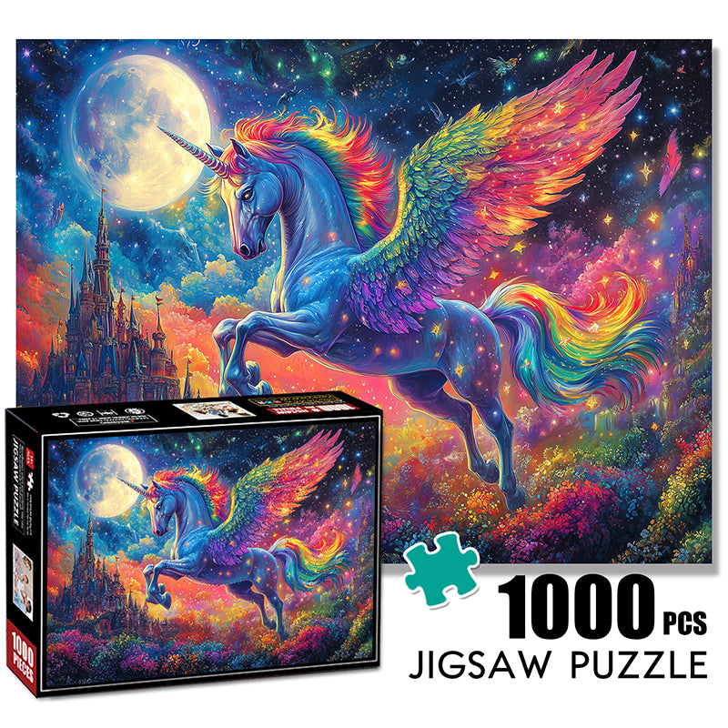 Unicorn Flying to the Moon Jigsaw Puzzle 1000 Pieces