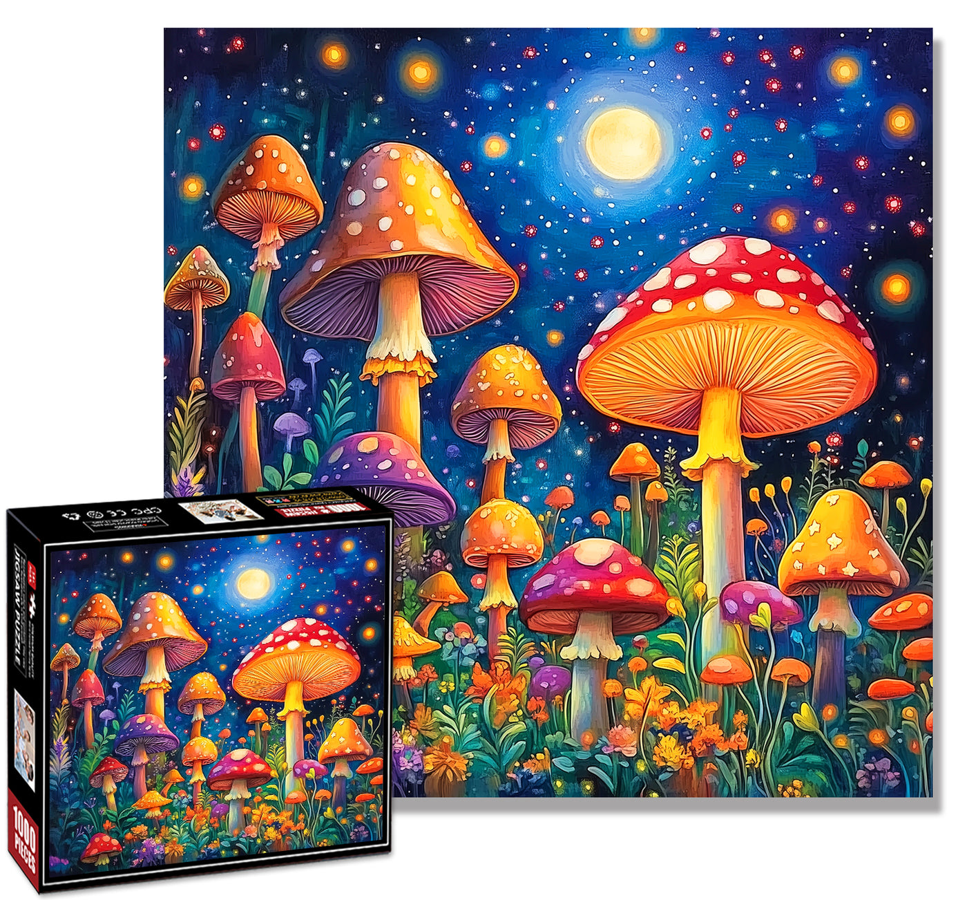 Starry Sky Mushroom Jigsaw Puzzle 1000 Pieces