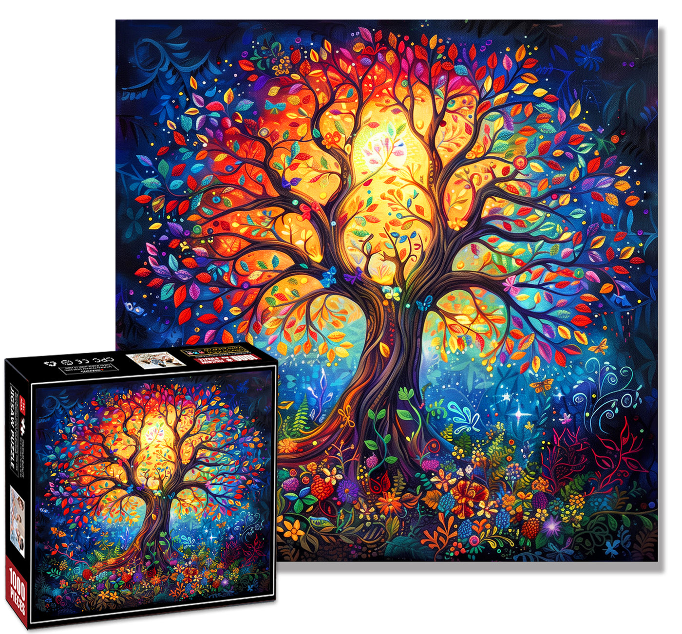 Colorful Tree of Life Jigsaw Puzzle 1000 Pieces