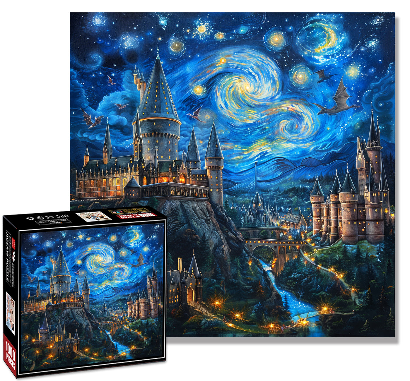 Starry Night Castle Jigsaw Puzzle 1000 Pieces