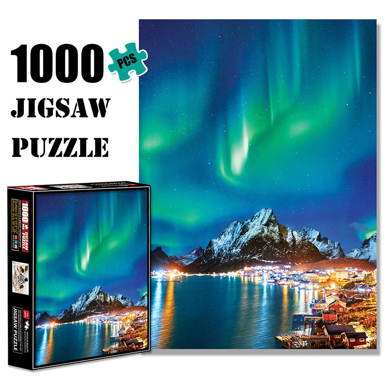 Aurora Night Scene Jigsaw Puzzle 1000 Pieces