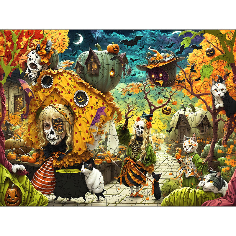 halloween night Wooden Jigsaw Puzzle