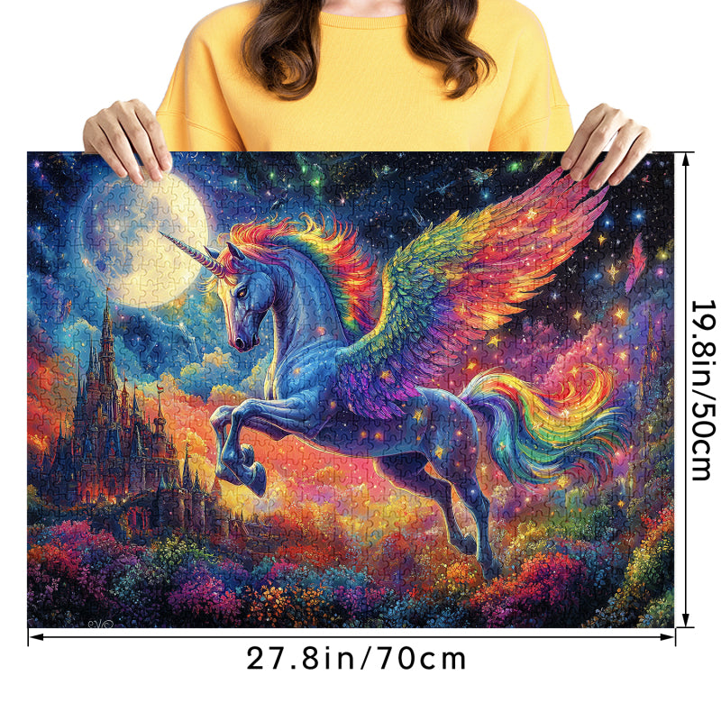 Unicorn Flying to the Moon Jigsaw Puzzle 1000 Pieces