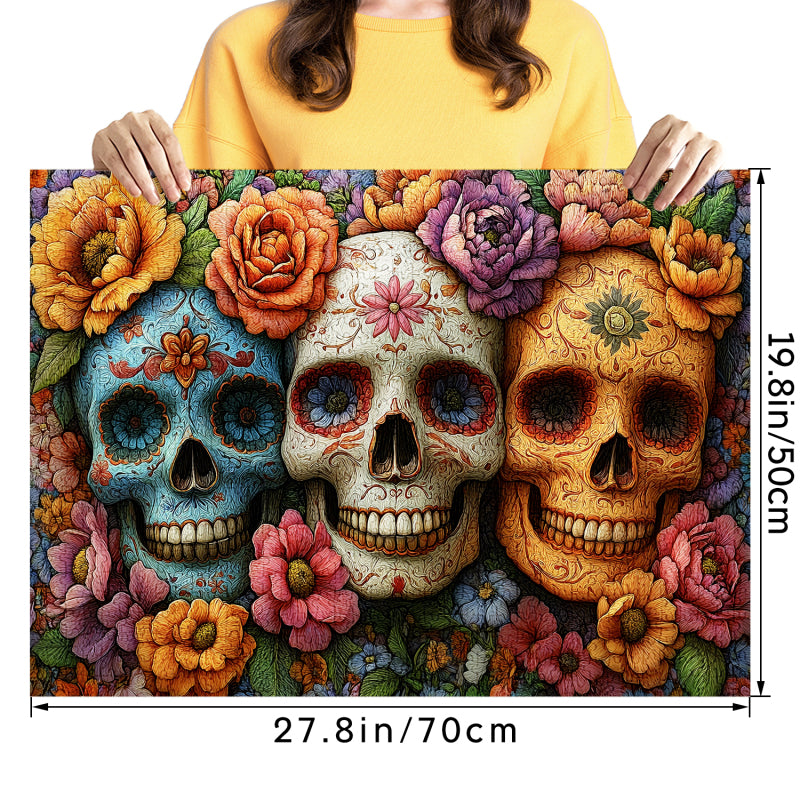 Three Skeleton Flowers Jigsaw Puzzle 1000 Pieces