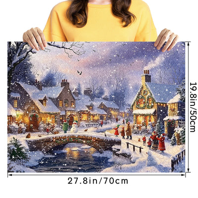 Winter Town Jigsaw Puzzle 1000 Pieces