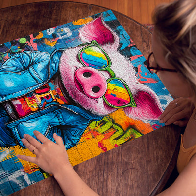 Graffiti Pig Jigsaw Puzzle 1000 Pieces