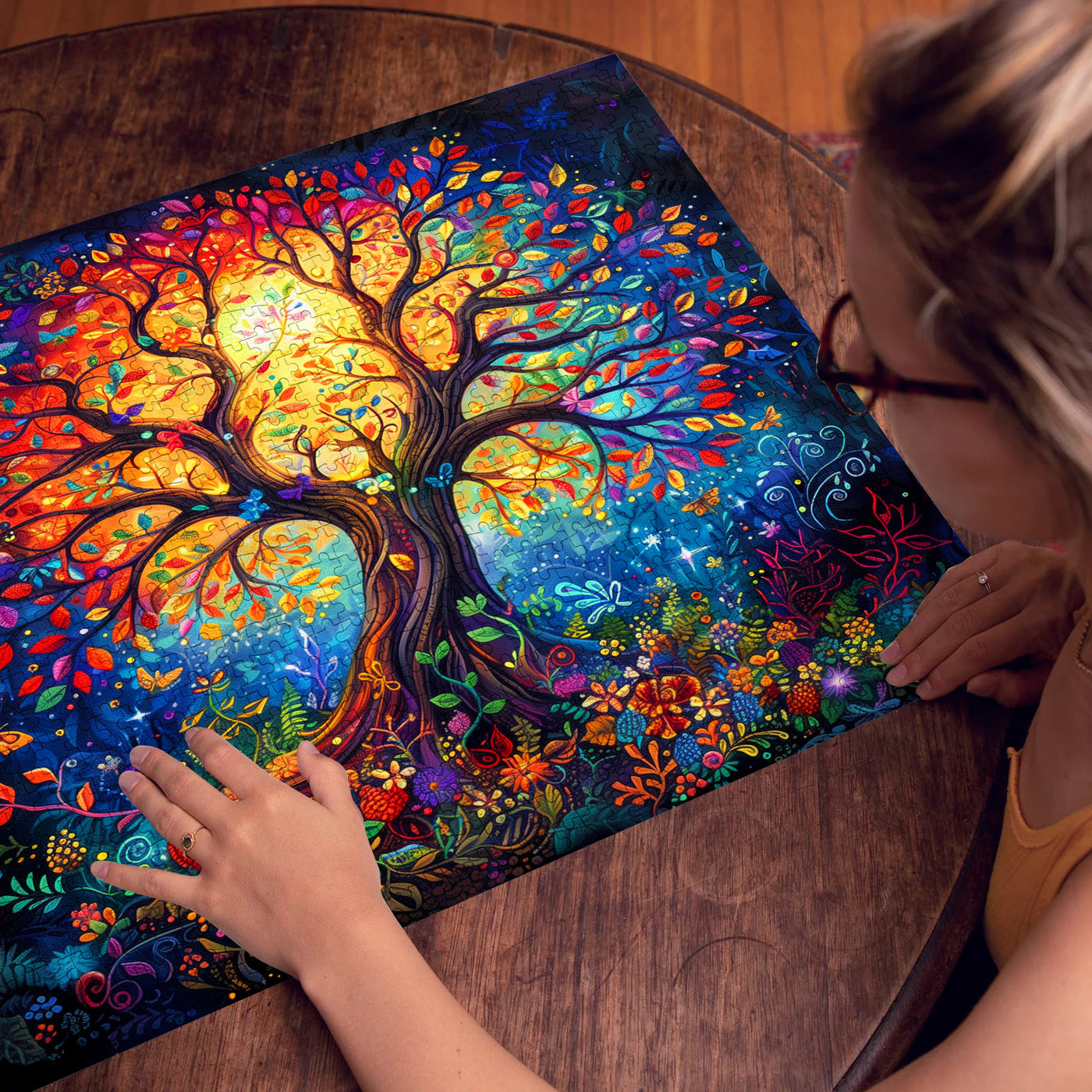 Colorful Tree of Life Jigsaw Puzzle 1000 Pieces