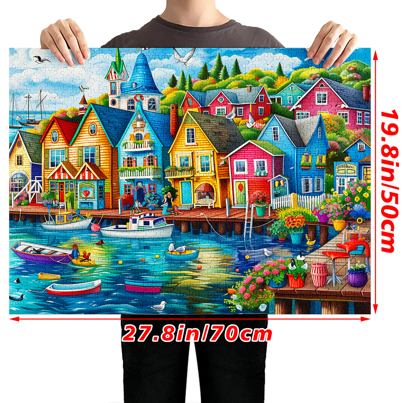 Seaside town Jigsaw Puzzle 1000 Pieces