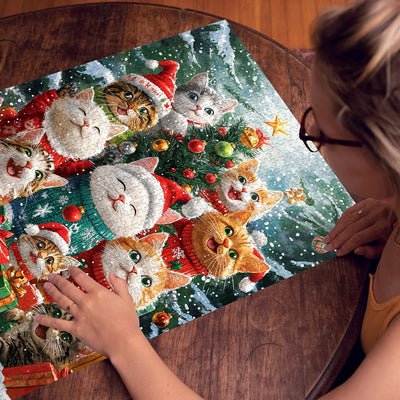 Cats Christmas Party Jigsaw Puzzle 1000 Pieces