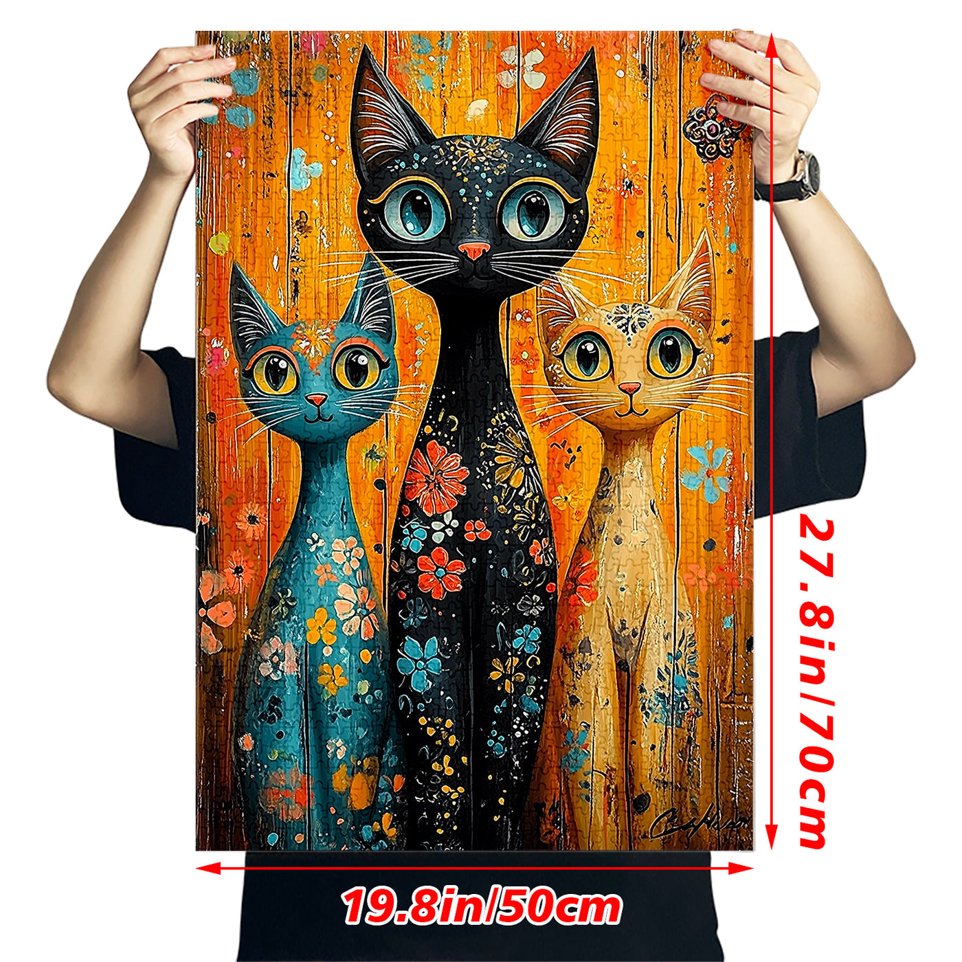 Long-necked cat Jigsaw Puzzle 1000 Pieces