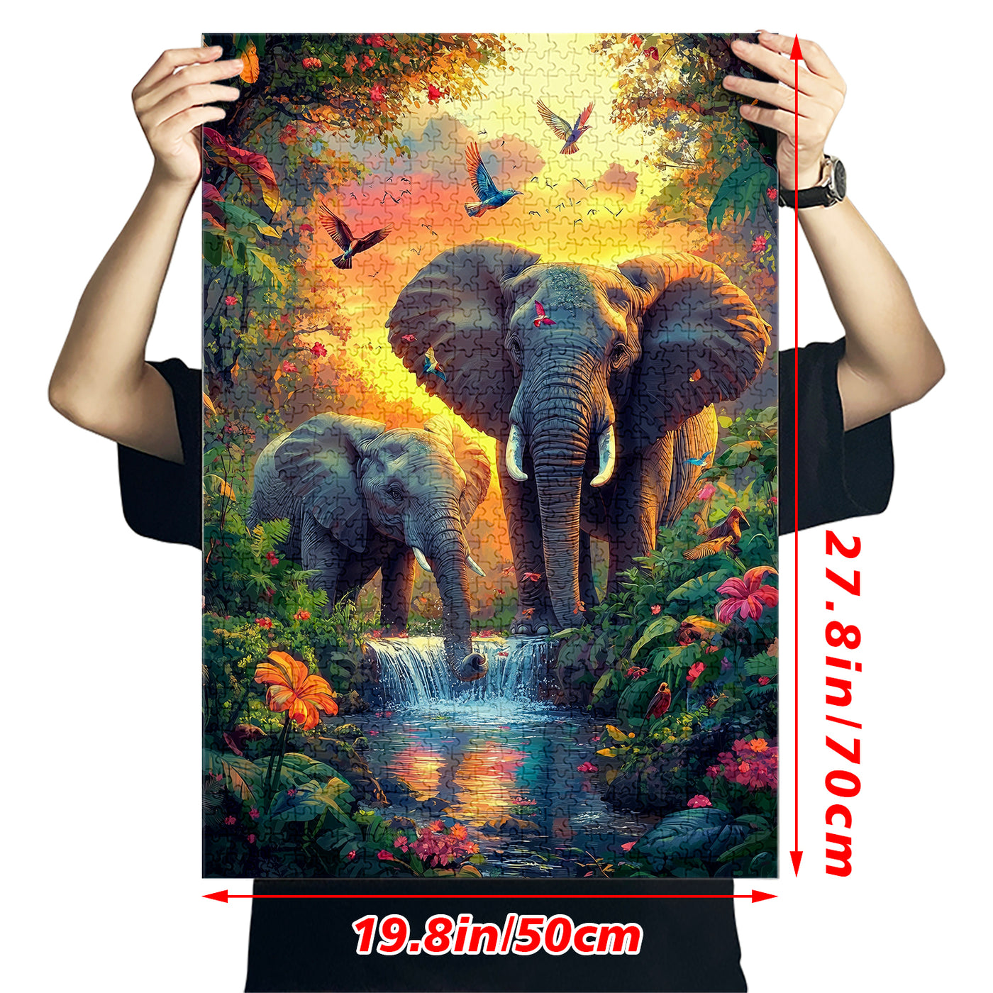 Elephant in the Forest Jigsaw Puzzle 1000 Pieces