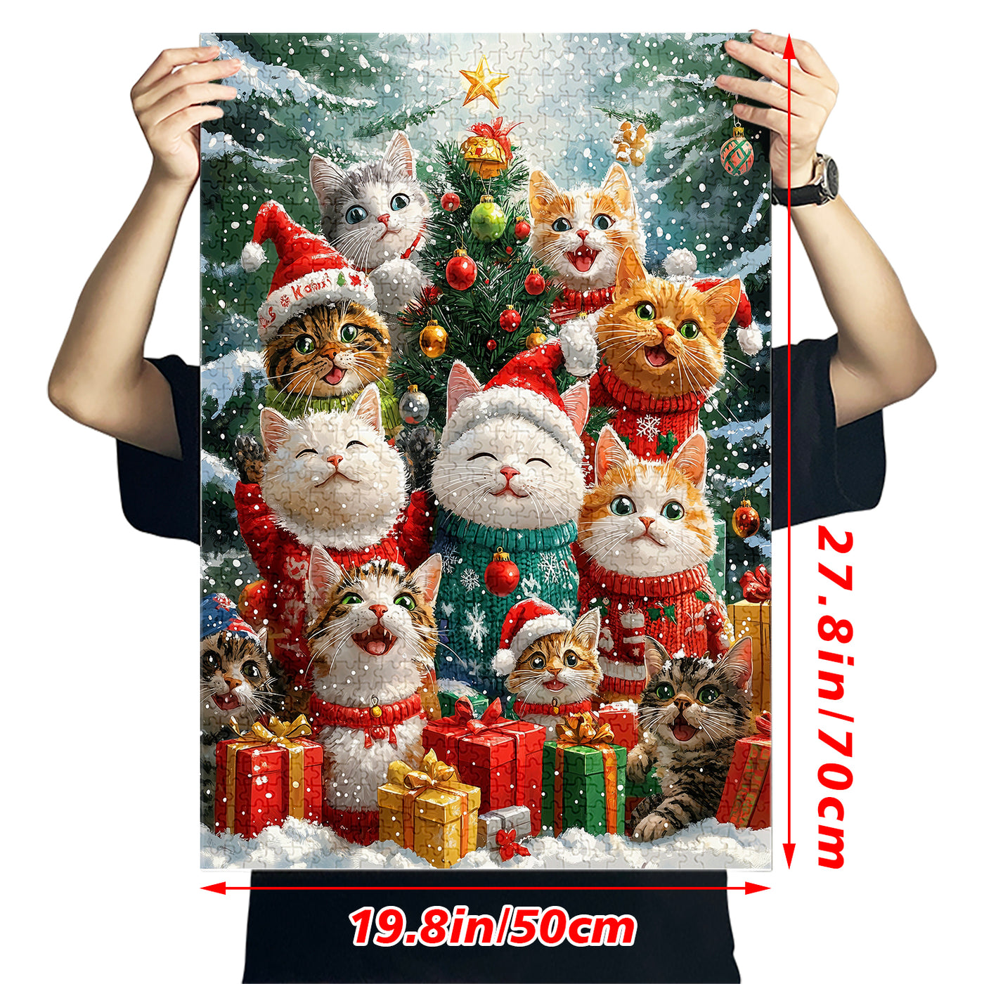 Cats Christmas Party Jigsaw Puzzle 1000 Pieces