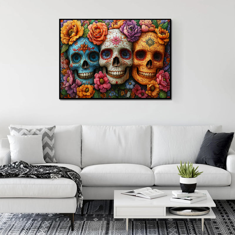 Three Skeleton Flowers Jigsaw Puzzle 1000 Pieces