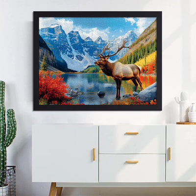 Snow Mountain Deer Jigsaw Puzzle 1000 Pieces