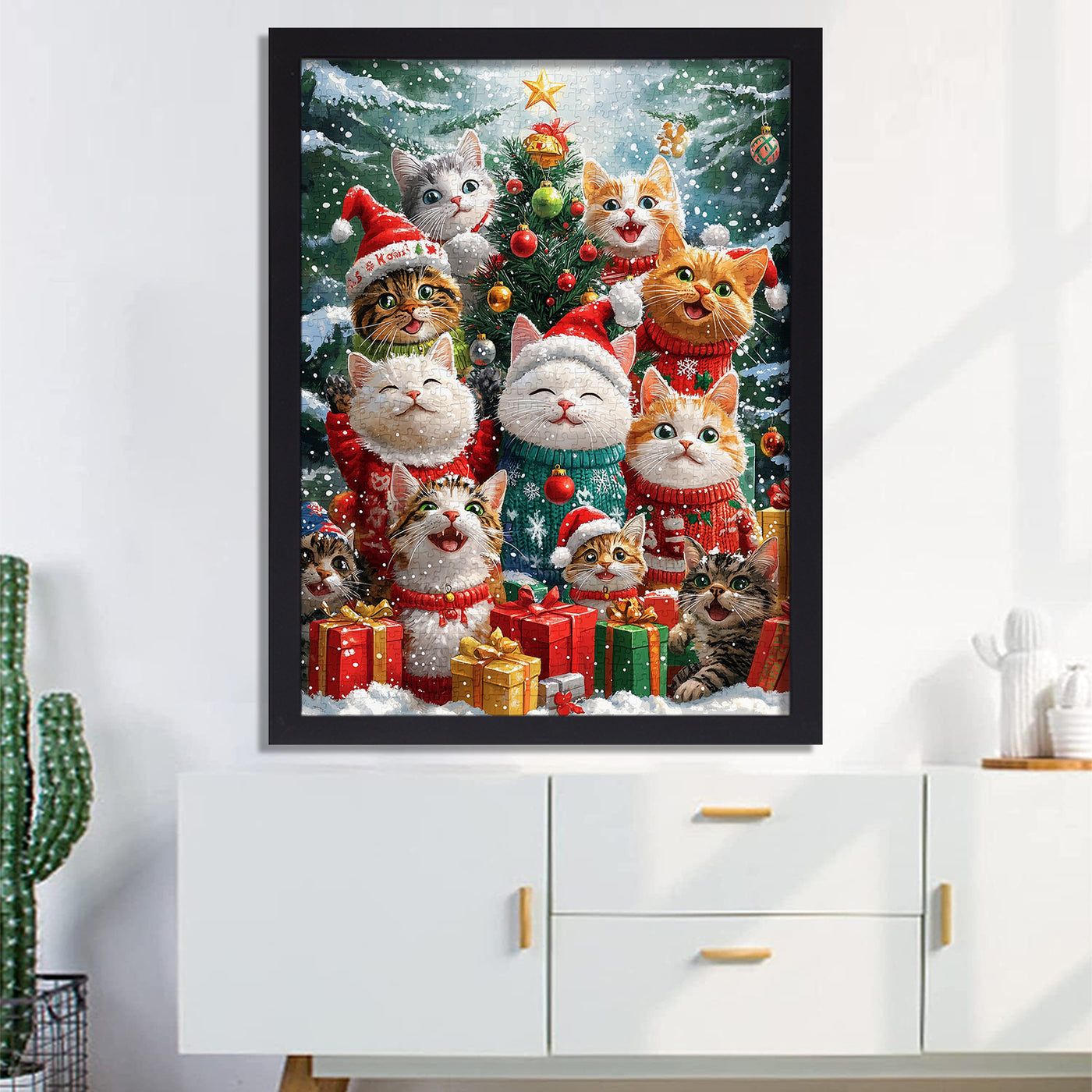 Cats Christmas Party Jigsaw Puzzle 1000 Pieces