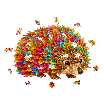 Colorful hedgehog Wooden Jigsaw Puzzle