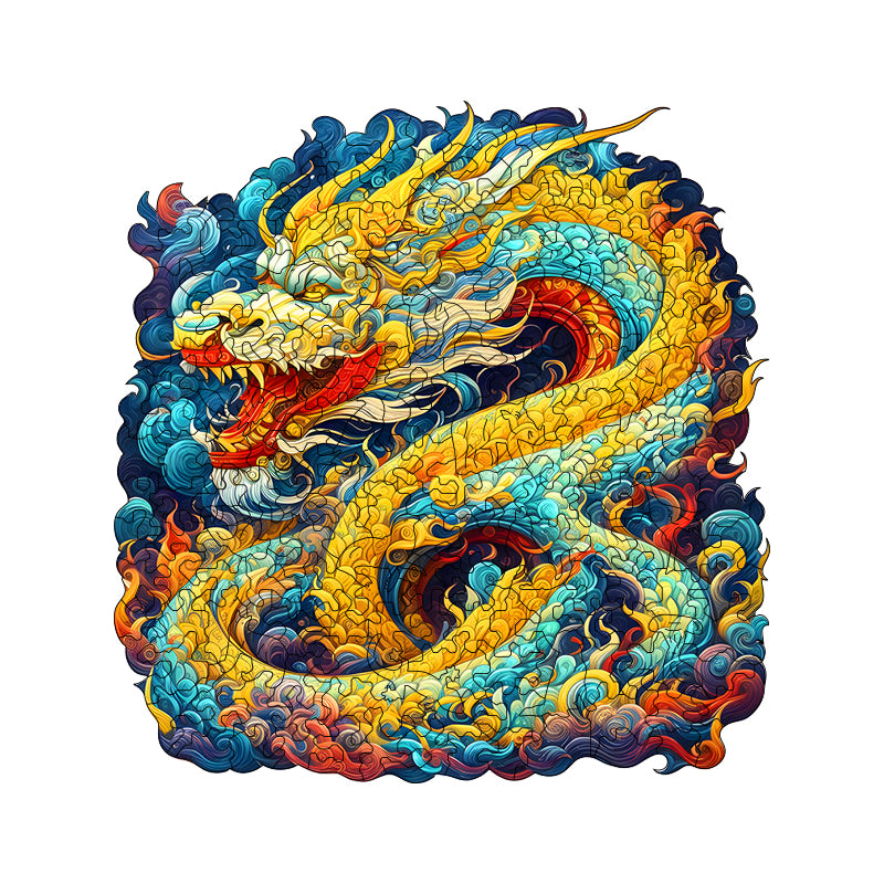 flying dragon Wooden Jigsaw Puzzle