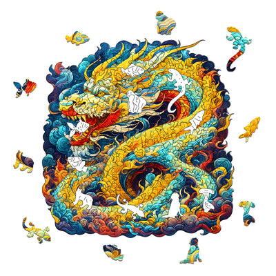 flying dragon Wooden Jigsaw Puzzle