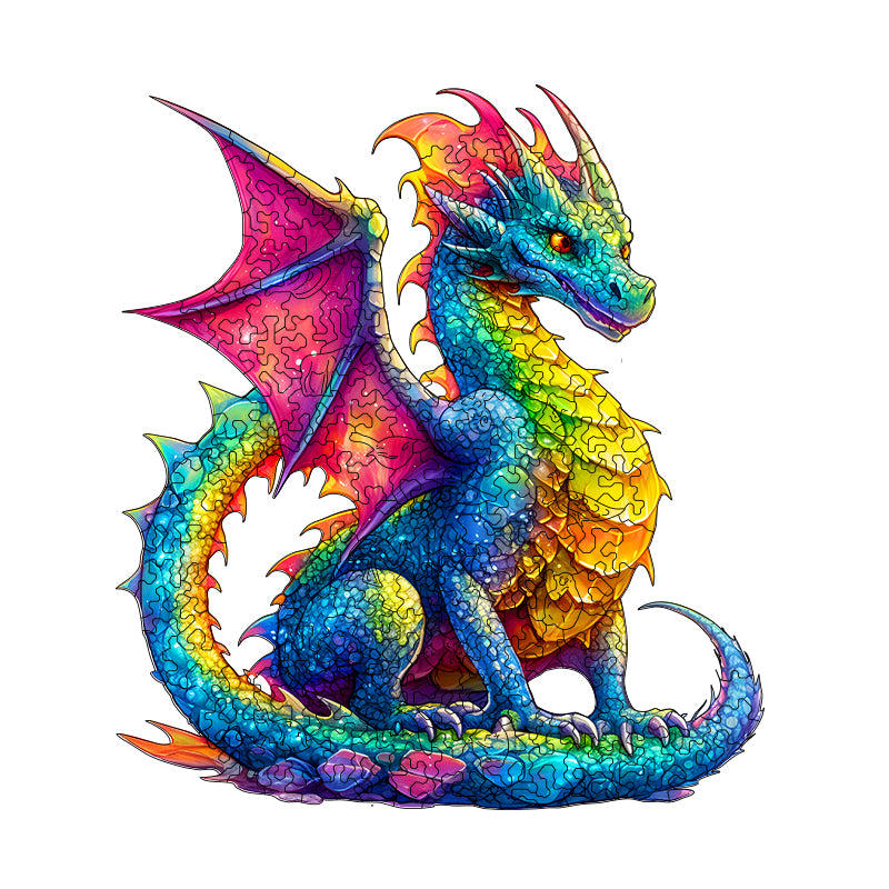 The colorful dragon Wooden Jigsaw Puzzle