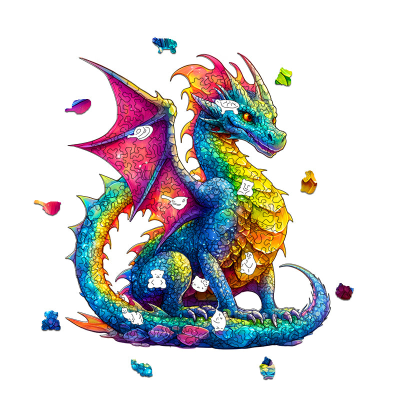 The colorful dragon Wooden Jigsaw Puzzle