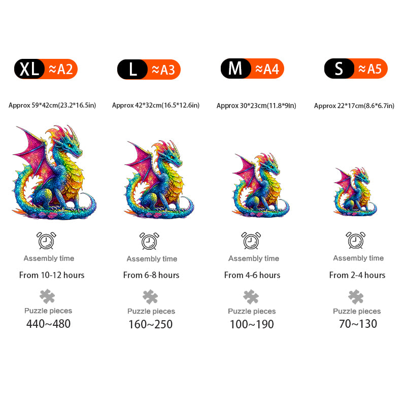 The colorful dragon Wooden Jigsaw Puzzle