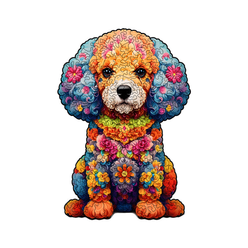 petal dog Wooden Jigsaw Puzzle