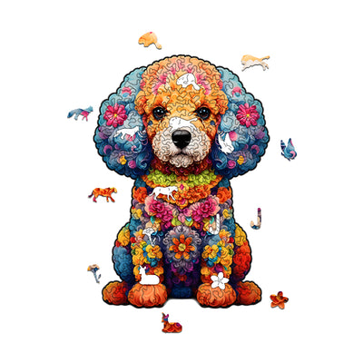 petal dog Wooden Jigsaw Puzzle