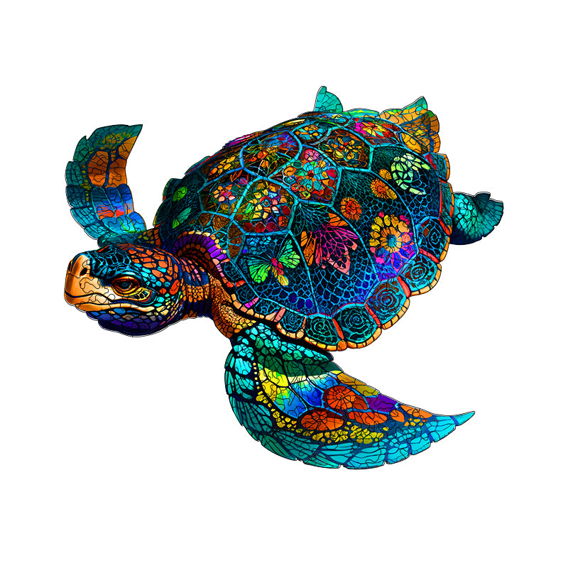 Colorful turtle Wooden Jigsaw Puzzle