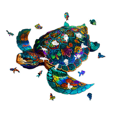 Colorful turtle Wooden Jigsaw Puzzle