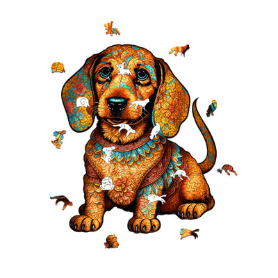 Big Eared Dog Wooden Jigsaw Puzzle