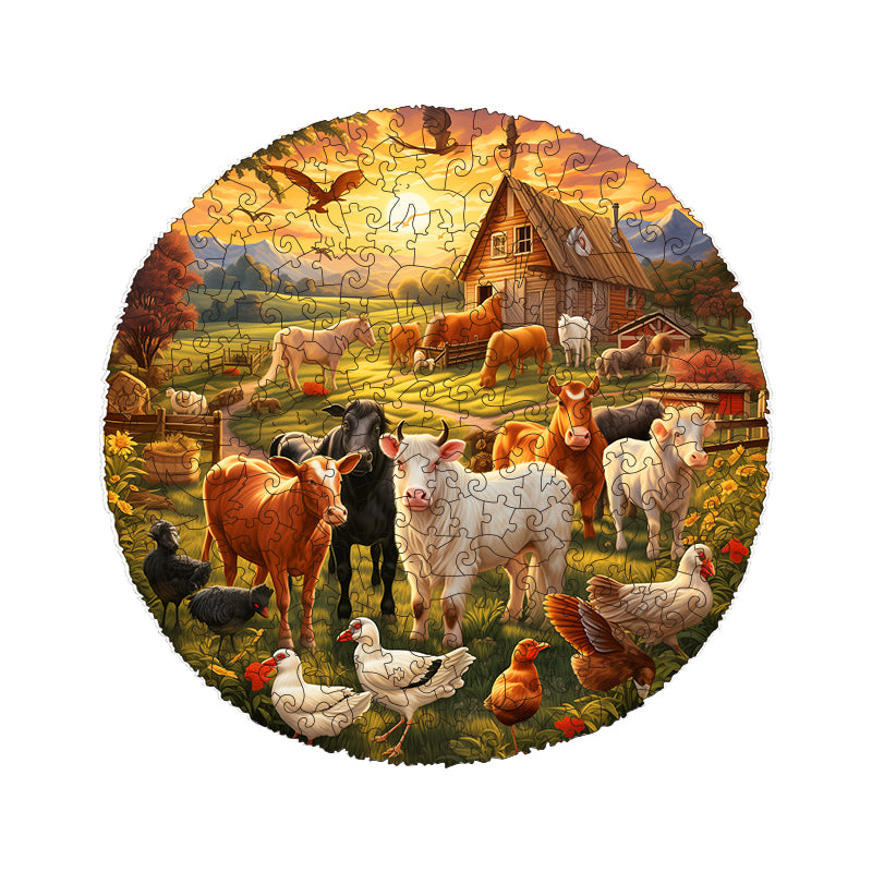 farm animals Wooden Jigsaw Puzzle