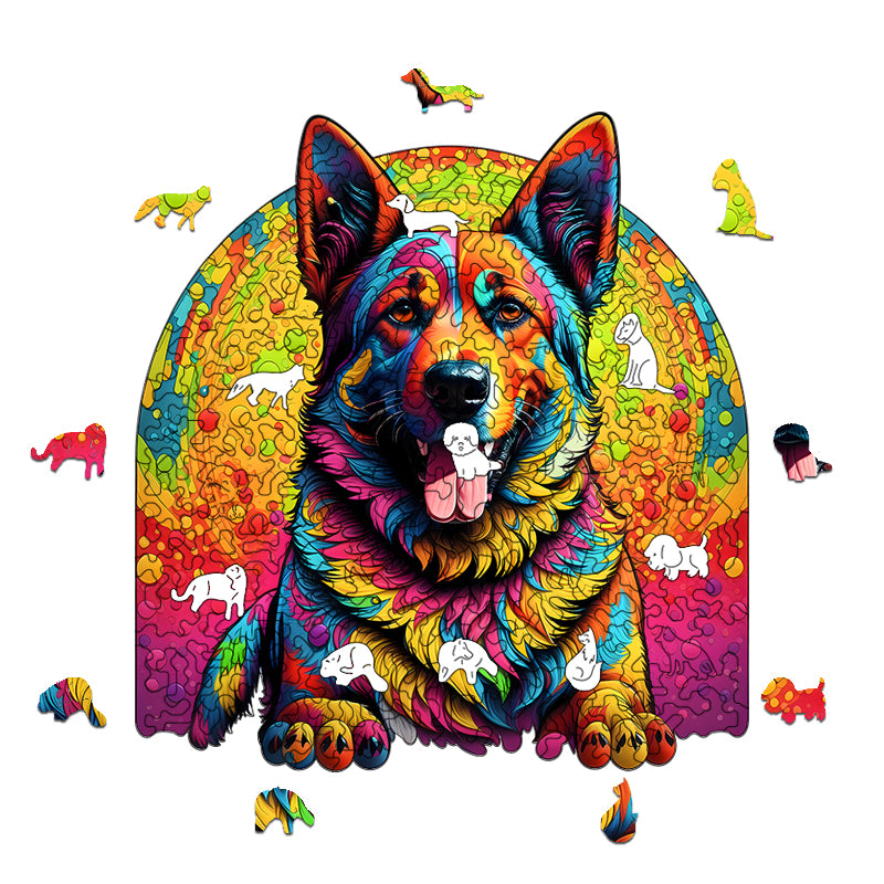 Colorful dogs Wooden Jigsaw Puzzle