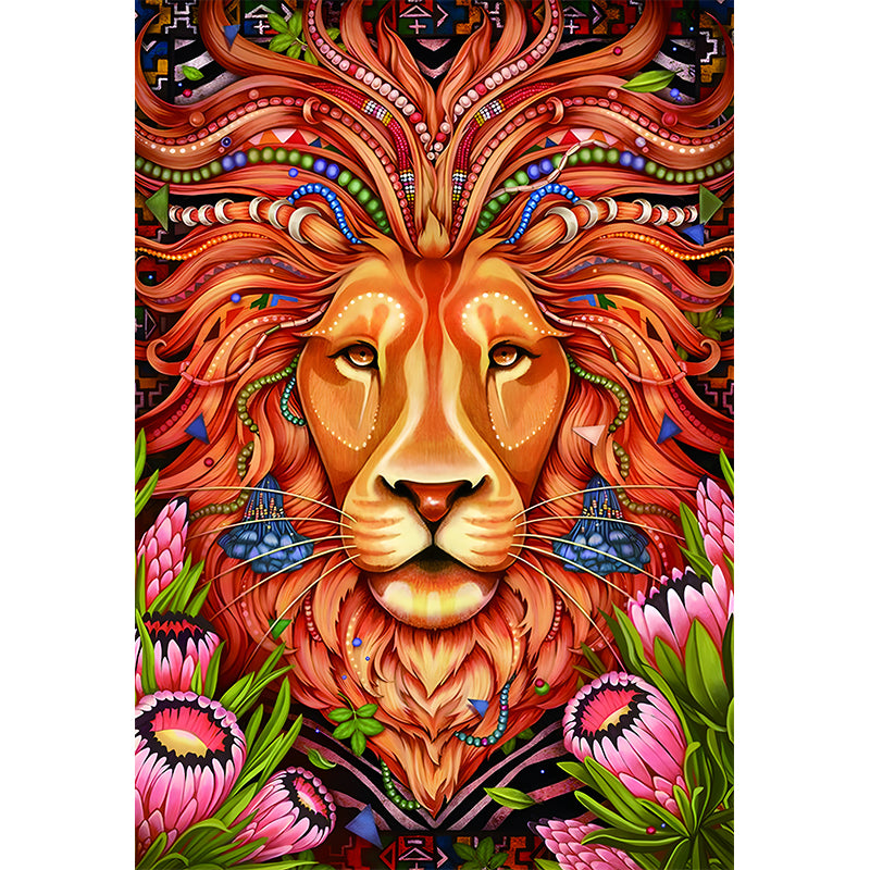 Yellow-haired Lion King Wooden Jigsaw Puzzle