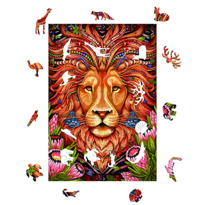 Yellow-haired Lion King Wooden Jigsaw Puzzle