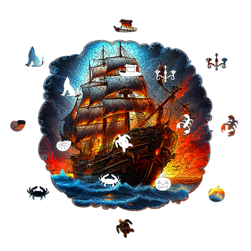 Pirate Ship Wooden Jigsaw Puzzle