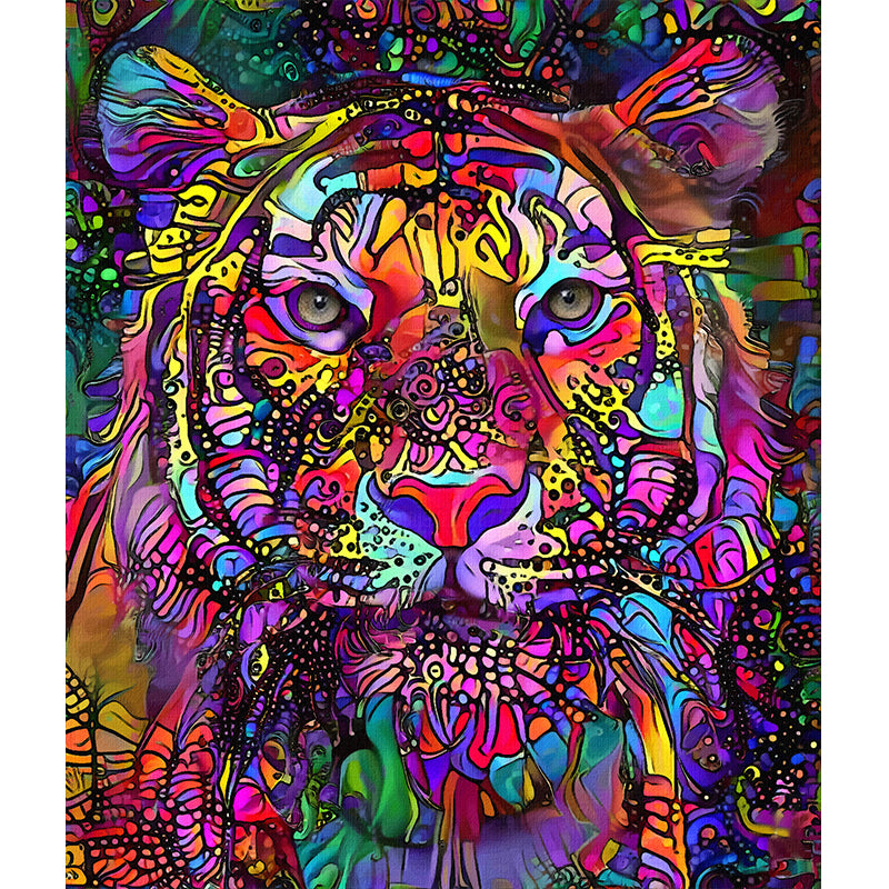 colorful tiger Wooden Jigsaw Puzzle