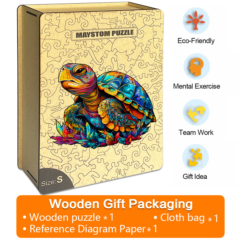 Butterfly turtle Wooden Jigsaw Puzzle