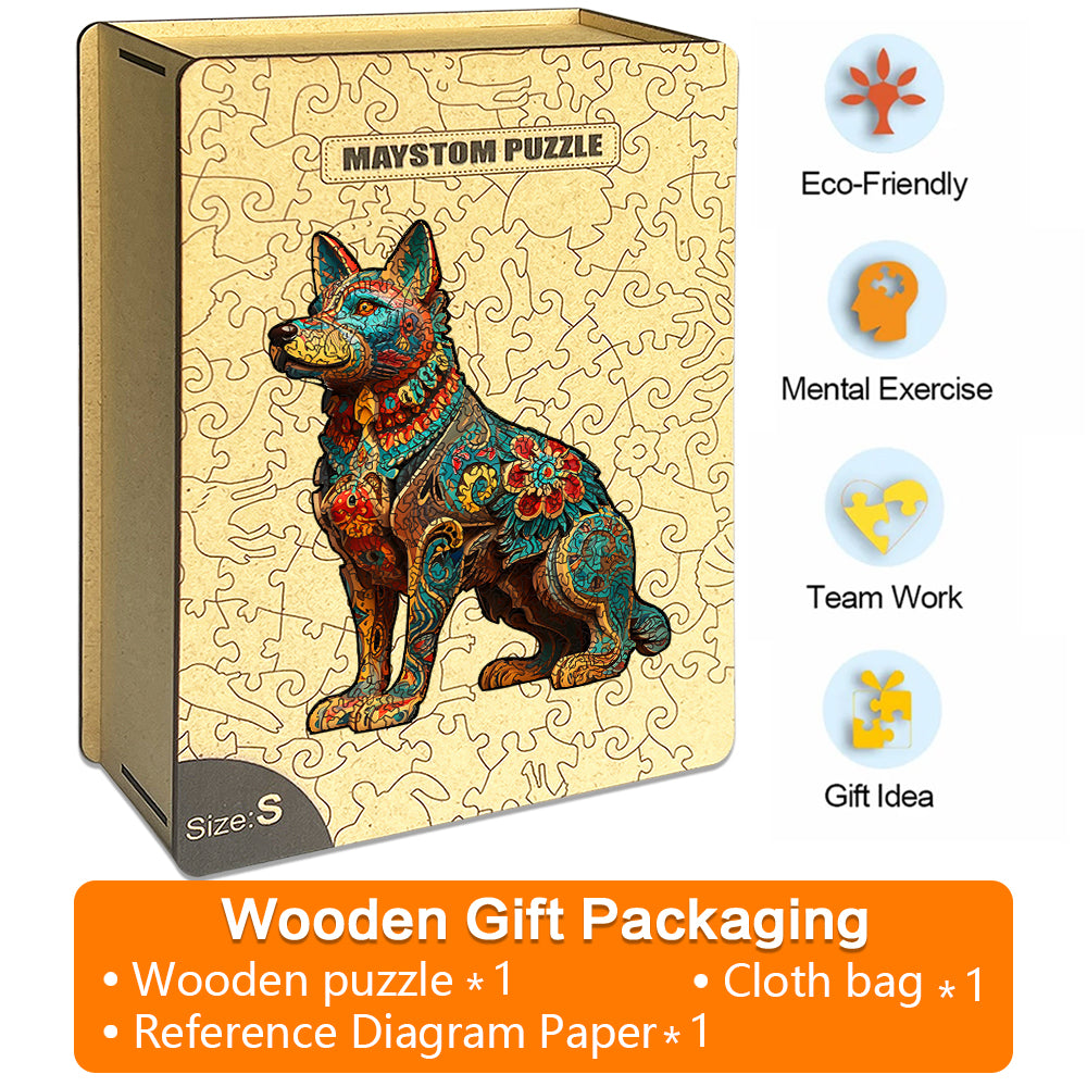 Wood Carving Dog Wooden Jigsaw Puzzle