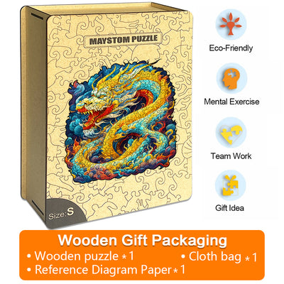 flying dragon Wooden Jigsaw Puzzle