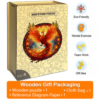 Fire Phoenix Wooden Jigsaw Puzzle