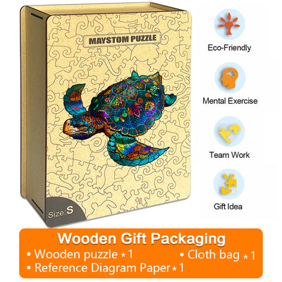 Colorful turtle Wooden Jigsaw Puzzle