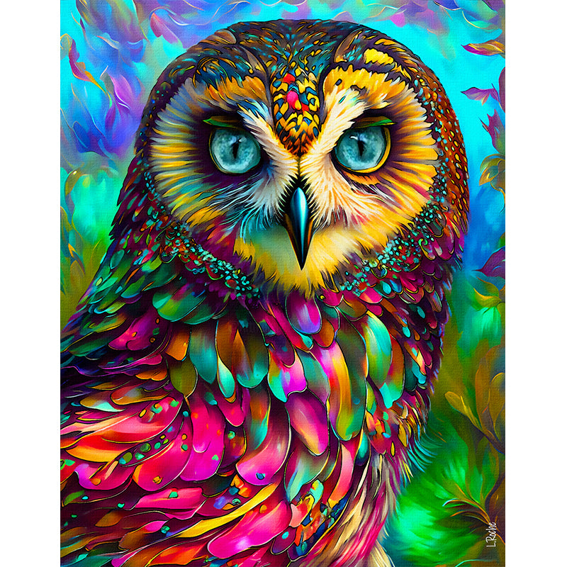 blue-eyed owl Wooden Jigsaw Puzzle