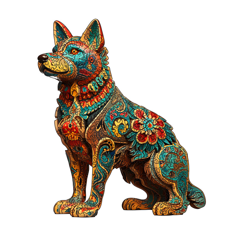 Wood Carving Dog Wooden Jigsaw Puzzle