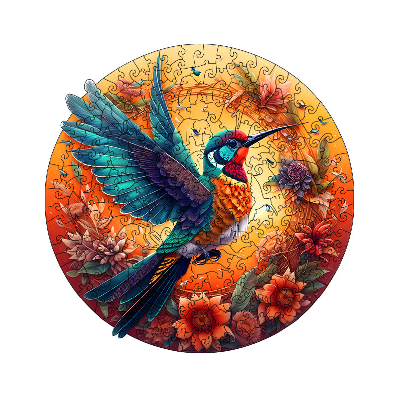 Sharp-billed Hummingbird Wooden Jigsaw Puzzle